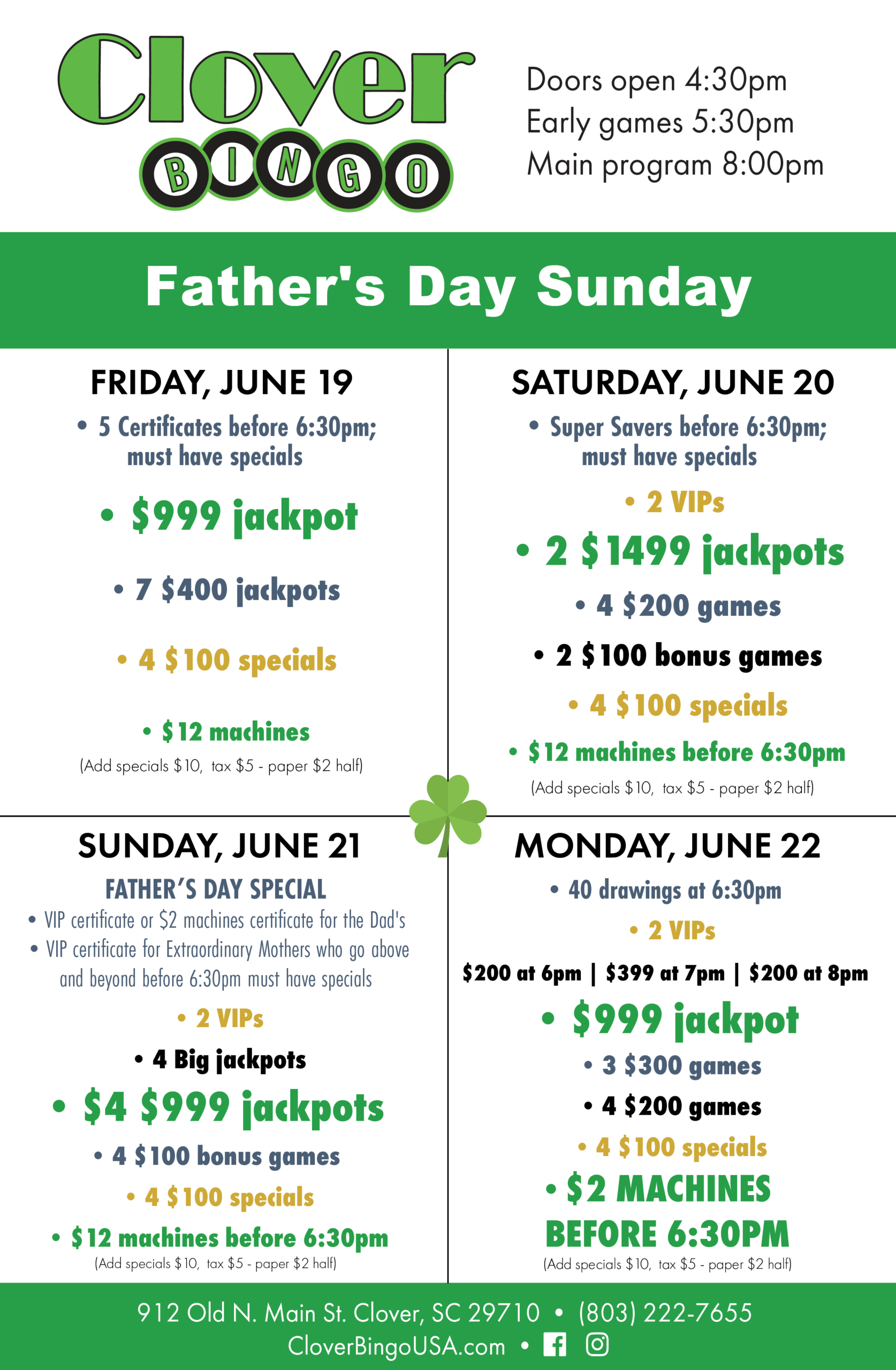 Clover Bingo – Bingo Mailer – 6-18-26