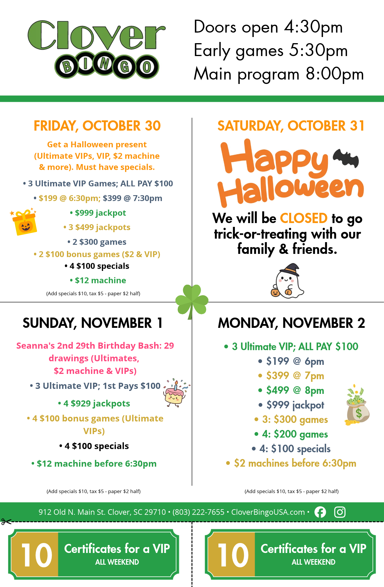 Thursday Oct 29